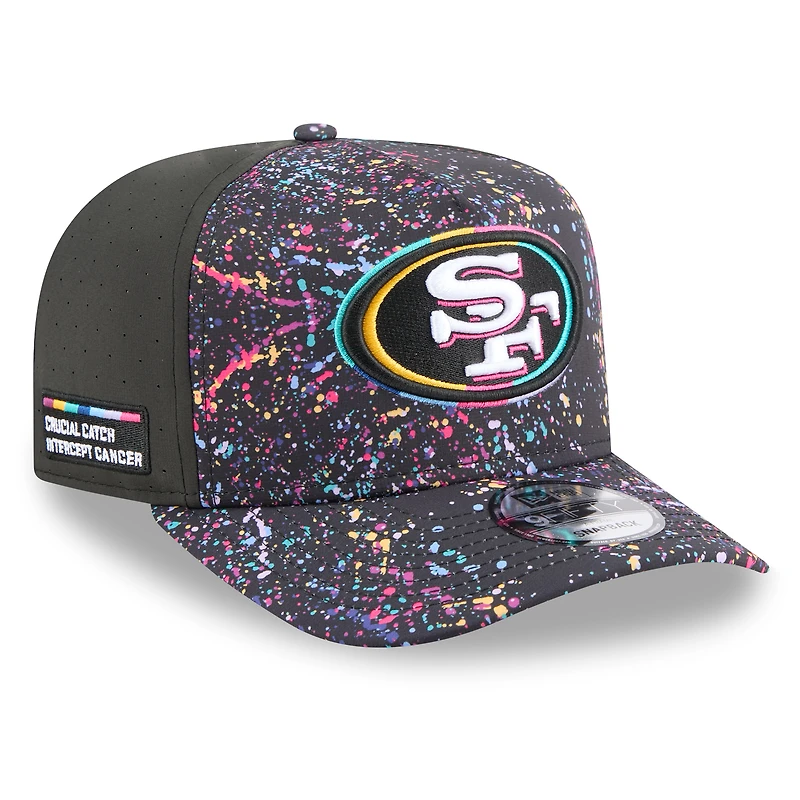 Men's New Era  Black San Francisco 49ers 2025 NFL Crucial Catch A-Frame 9FIFTY Snapback Hat