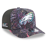 Men's New Era  Black Philadelphia Eagles 2025 NFL Crucial Catch A-Frame 9FIFTY Snapback Hat