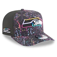 Men's New Era  Black Seattle Seahawks 2025 NFL Crucial Catch A-Frame 9FIFTY Snapback Hat