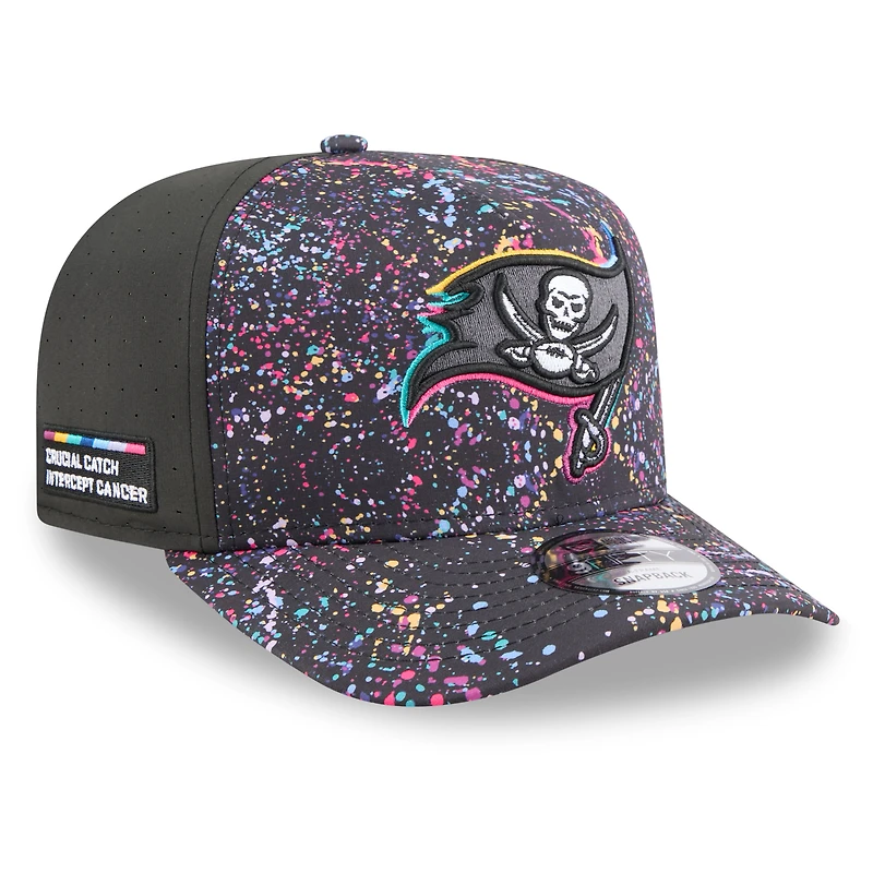 Men's New Era  Black Tampa Bay Buccaneers 2025 NFL Crucial Catch A-Frame 9FIFTY Snapback Hat
