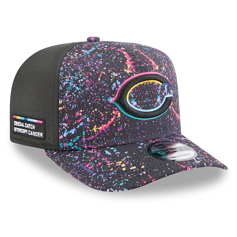 Men's New Era  Black Chicago Bears 2025 NFL Crucial Catch A-Frame 9FIFTY Snapback Hat