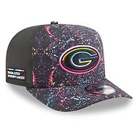 Men's New Era  Black Green Bay Packers 2025 NFL Crucial Catch A-Frame 9FIFTY Snapback Hat