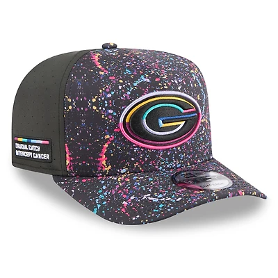 Men's New Era  Black Green Bay Packers 2025 NFL Crucial Catch A-Frame 9FIFTY Snapback Hat