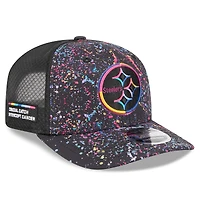 Men's New Era Black Pittsburgh Steelers 2025 NFL Crucial Catch 9SEVENTY Adjustable Hat