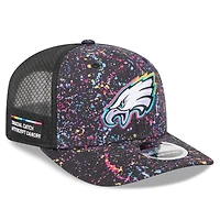 Men's New Era Black Philadelphia Eagles 2025 NFL Crucial Catch 9SEVENTY Adjustable Hat