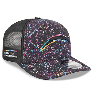 Men's New Era Black Los Angeles Chargers 2025 NFL Crucial Catch 9SEVENTY Adjustable Hat