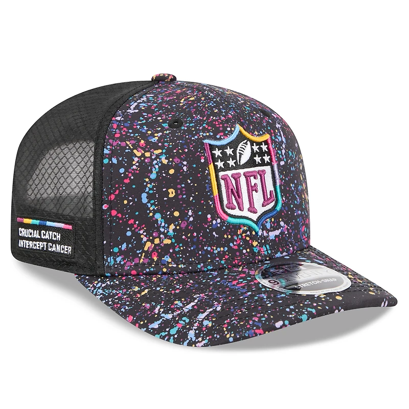 Men's New Era Black Shield Logo 2025 NFL Crucial Catch 9SEVENTY Adjustable Hat