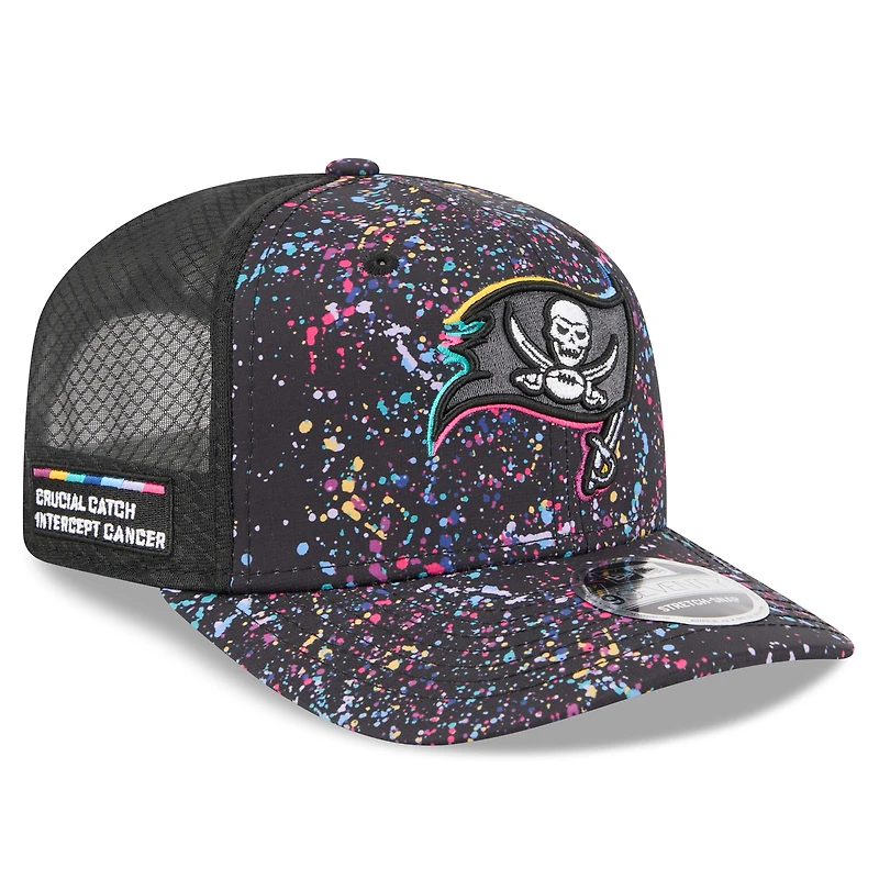 Men's New Era Black Tampa Bay Buccaneers 2025 NFL Crucial Catch 9SEVENTY Adjustable Hat