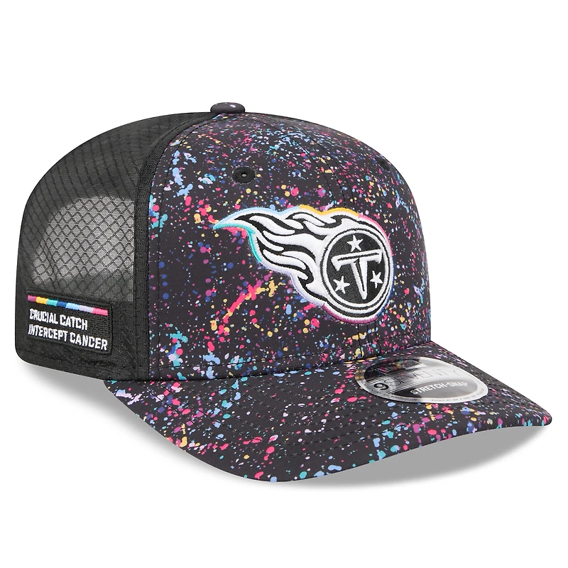 Men's New Era Black Tennessee Titans 2025 NFL Crucial Catch 9SEVENTY Adjustable Hat