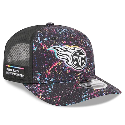 Men's New Era Black Tennessee Titans 2025 NFL Crucial Catch 9SEVENTY Adjustable Hat