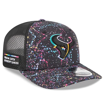 Men's New Era Black Houston Texans 2025 NFL Crucial Catch 9SEVENTY Adjustable Hat