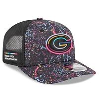 Men's New Era Black Green Bay Packers 2025 NFL Crucial Catch 9SEVENTY Adjustable Hat