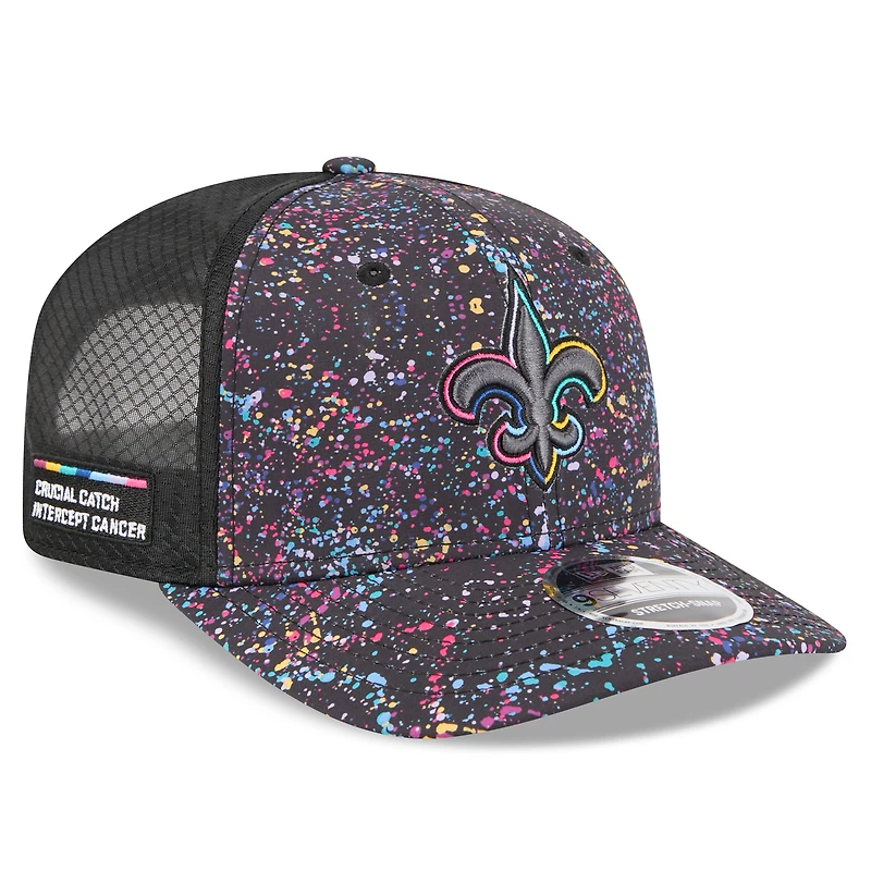 Men's New Era Black New Orleans Saints 2025 NFL Crucial Catch 9SEVENTY Adjustable Hat