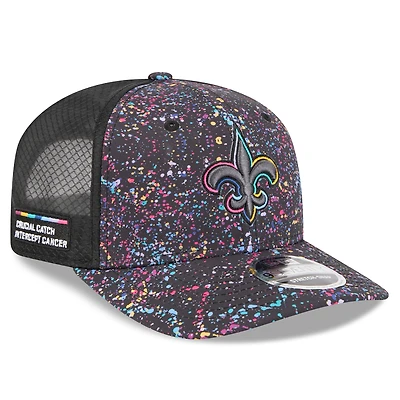 Men's New Era Black New Orleans Saints 2025 NFL Crucial Catch 9SEVENTY Adjustable Hat
