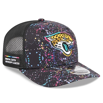 Men's New Era Black Jacksonville Jaguars 2025 NFL Crucial Catch 9SEVENTY Adjustable Hat