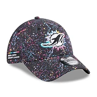 Men's New Era  Black Miami Dolphins 2025 NFL Crucial Catch 39THIRTY Flex Hat