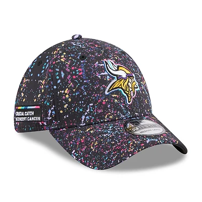 Men's New Era  Black Minnesota Vikings 2025 NFL Crucial Catch 39THIRTY Flex Hat