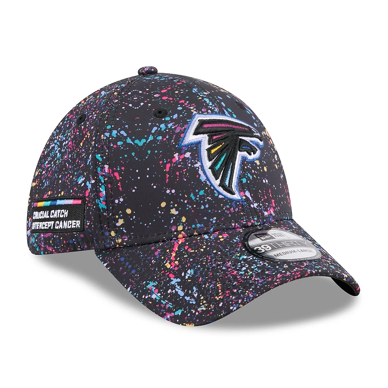 Men's New Era Black Atlanta Falcons 2025 NFL Crucial Catch 39THIRTY Flex Hat