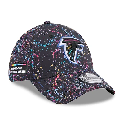 Men's New Era  Black Atlanta Falcons 2025 NFL Crucial Catch 39THIRTY Flex Hat