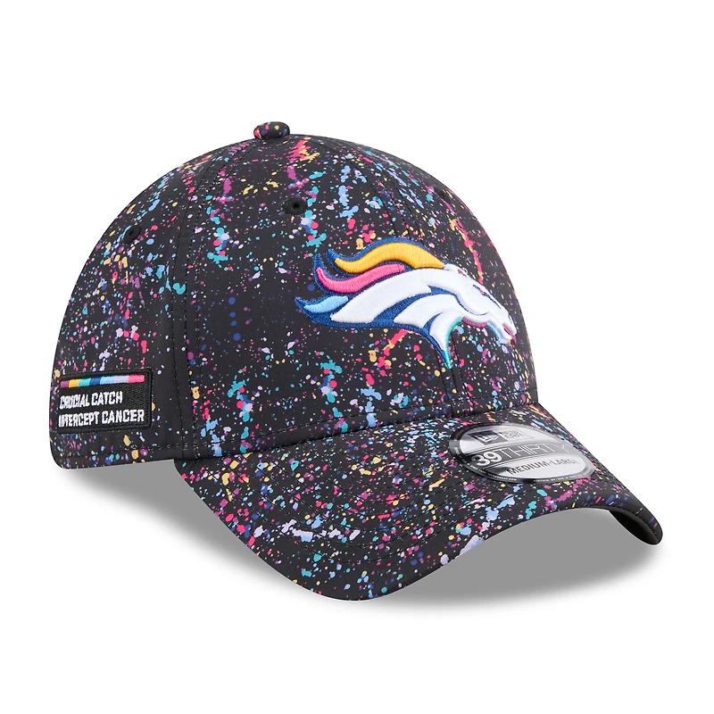 Men's New Era  Black Denver Broncos 2025 NFL Crucial Catch 39THIRTY Flex Hat