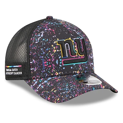 Men's New Era Black New York Giants 2025 NFL Crucial Catch 9FORTY Adjustable Hat