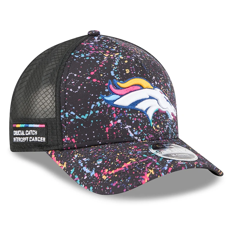 Men's New Era Black Denver Broncos 2025 NFL Crucial Catch 9FORTY Adjustable Hat