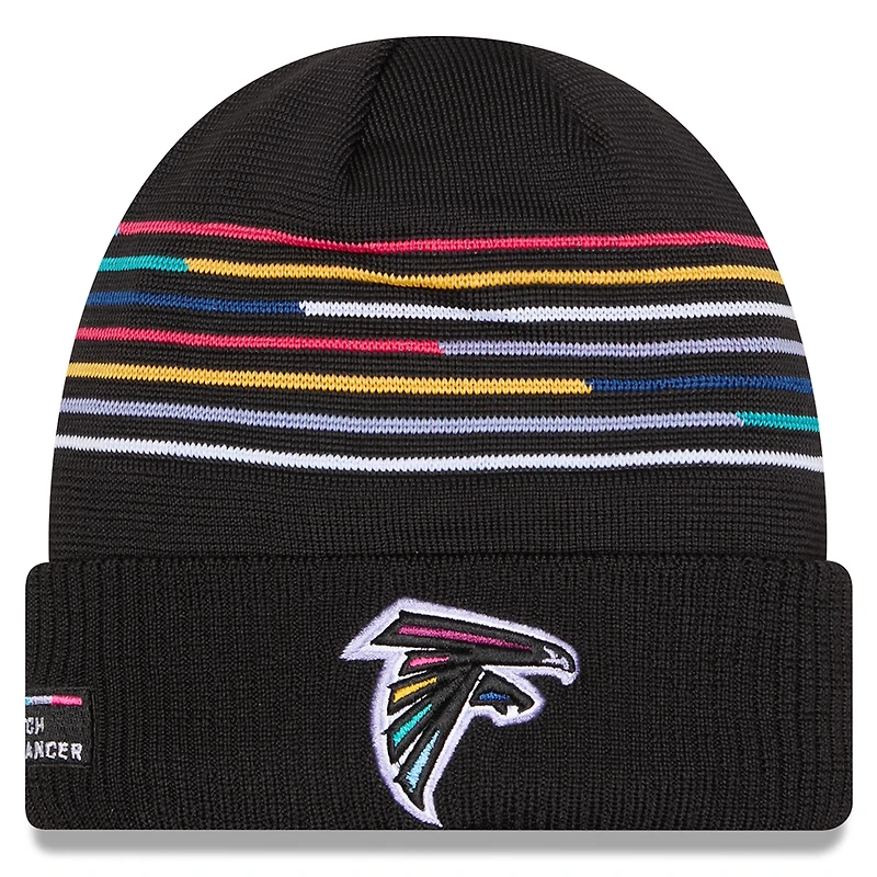 Men's New Era Black Atlanta Falcons 2025 NFL Crucial Catch Cuffed Knit Hat