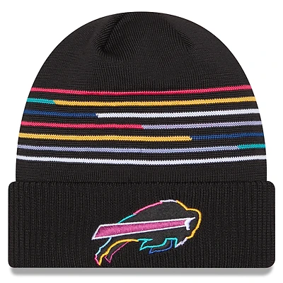Men's New Era Black Buffalo Bills 2025 NFL Crucial Catch Cuffed Knit Hat