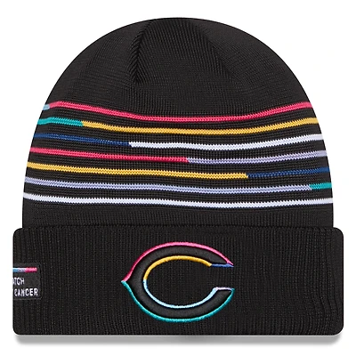 Men's New Era Black Chicago Bears 2025 NFL Crucial Catch Cuffed Knit Hat
