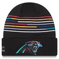 Men's New Era Black Carolina Panthers 2025 NFL Crucial Catch Cuffed Knit Hat