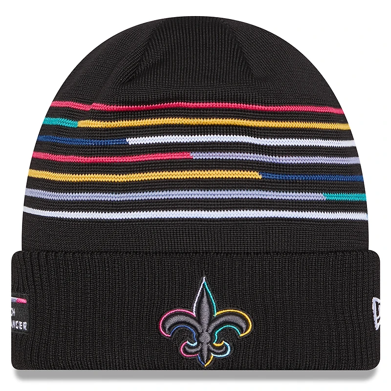 Men's New Era Black New Orleans Saints 2025 NFL Crucial Catch Cuffed Knit Hat