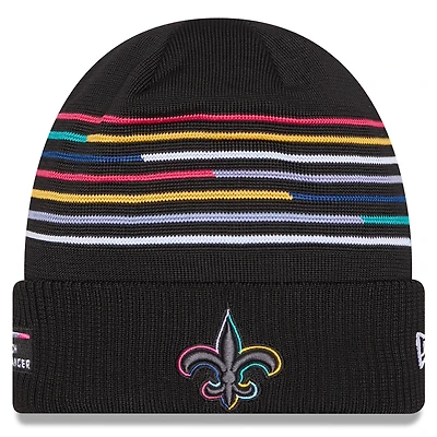 Men's New Era Black New Orleans Saints 2025 NFL Crucial Catch Cuffed Knit Hat