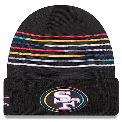 Men's New Era Black San Francisco 49ers 2025 NFL Crucial Catch Cuffed Knit Hat
