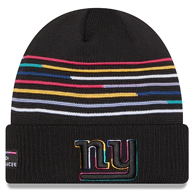 Men's New Era Black New York Giants 2025 NFL Crucial Catch Cuffed Knit Hat
