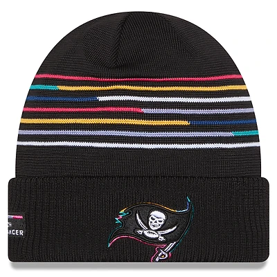 Men's New Era Black Tampa Bay Buccaneers 2025 NFL Crucial Catch Cuffed Knit Hat