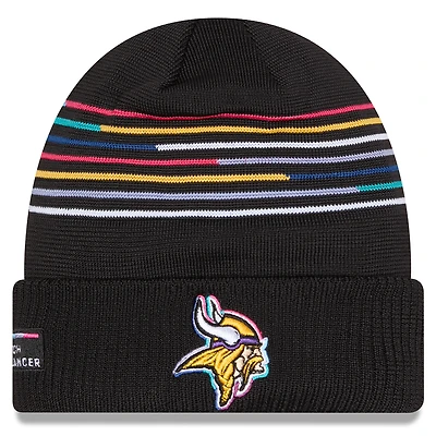 Men's New Era Black Minnesota Vikings 2025 NFL Crucial Catch Cuffed Knit Hat