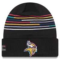 Men's New Era Black Minnesota Vikings 2025 NFL Crucial Catch Cuffed Knit Hat