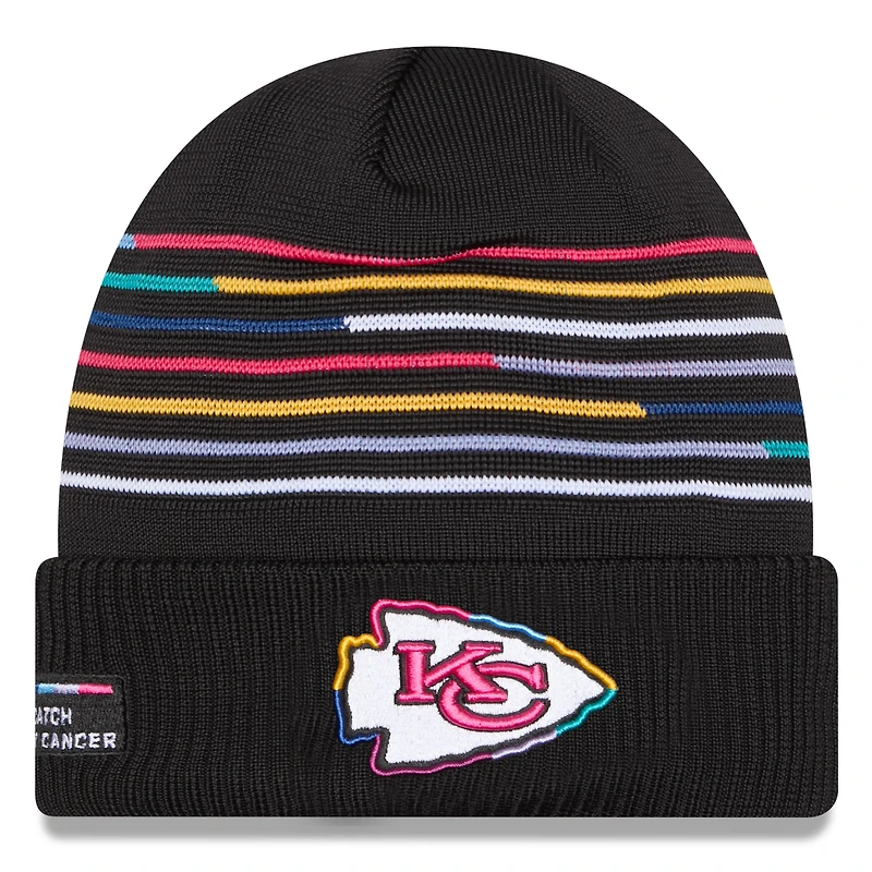 Men's New Era Black Kansas City Chiefs 2025 NFL Crucial Catch Cuffed Knit Hat