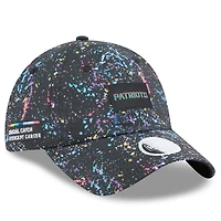 Women's New Era  Black New England Patriots 2025 NFL Crucial Catch Pony Tail Adjustable Hat