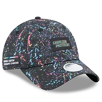 Women's New Era  Black Carolina Panthers 2025 NFL Crucial Catch Pony Tail Adjustable Hat