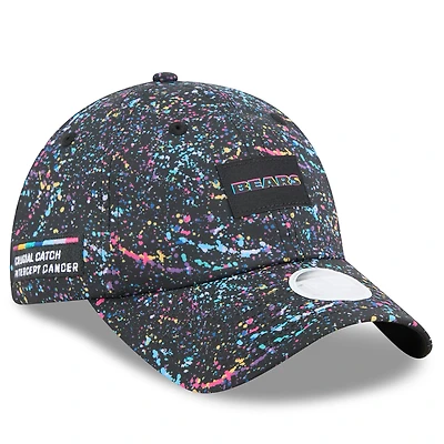 Women's New Era  Black Chicago Bears 2025 NFL Crucial Catch Pony Tail Adjustable Hat