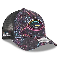 Youth New Era Black Green Bay Packers 2025 NFL Crucial Catch 9FORTY Adjustable Hat