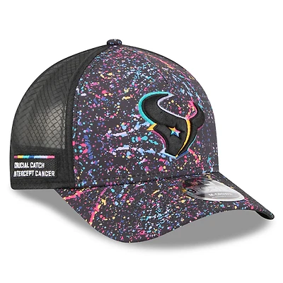 Youth New Era Black Houston Texans 2025 NFL Crucial Catch 9FORTY Adjustable Hat