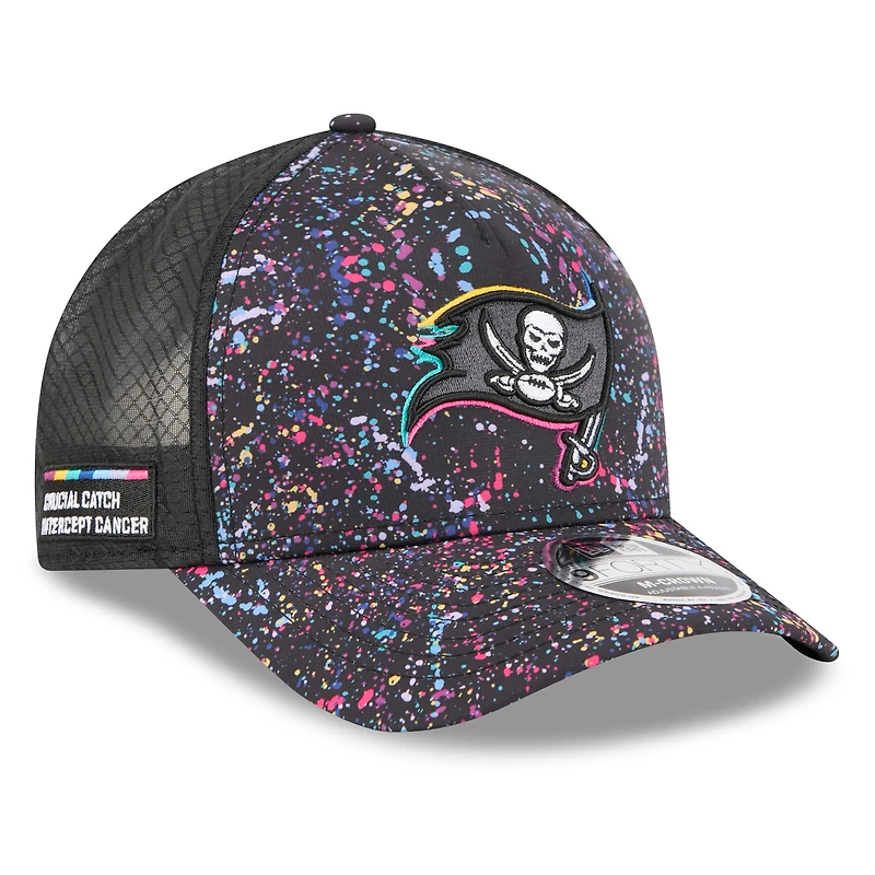 Youth New Era Black Tampa Bay Buccaneers 2025 NFL Crucial Catch 9FORTY Adjustable Hat