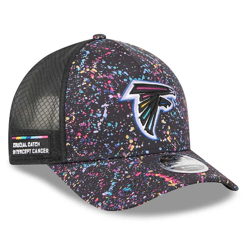 Youth New Era Black Atlanta Falcons 2025 NFL Crucial Catch 9FORTY Adjustable Hat