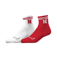 Unisex Strideline Nebraska Huskers Premium Knit 2-Pack Half Calf Socks Set