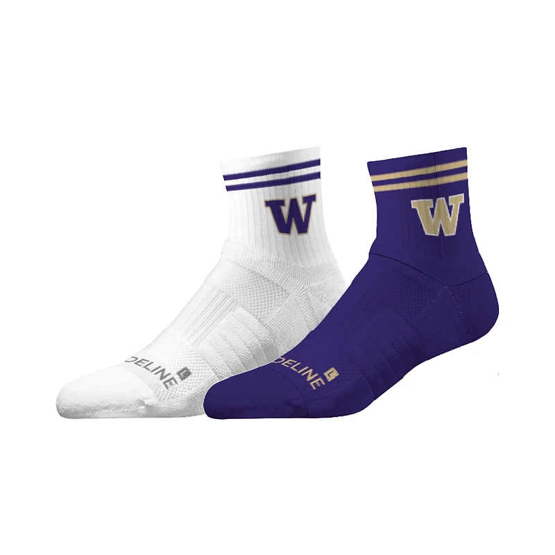 Unisex Strideline Washington Huskies Premium Knit 2-Pack Half Calf Socks Set