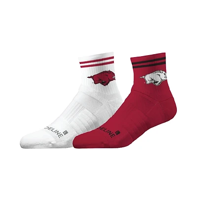 Unisex Strideline Arkansas Razorbacks Premium Knit 2-Pack Half Calf Socks Set