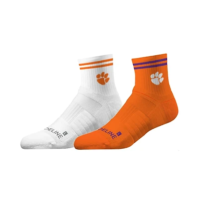 Unisex Strideline Clemson Tigers Premium Knit 2-Pack Half Calf Socks Set