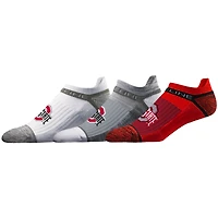 Unisex Strideline Ohio State Buckeyes Premium Low 3-Pack Ankle Socks Set